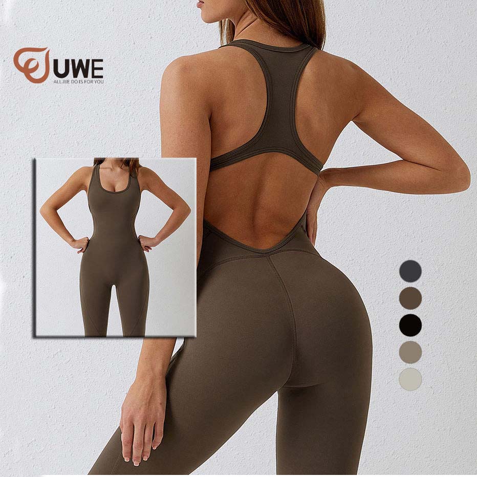 Yoga Jumpsuit Fashion Custom Outfit Black Backless One Piece Sets（604）