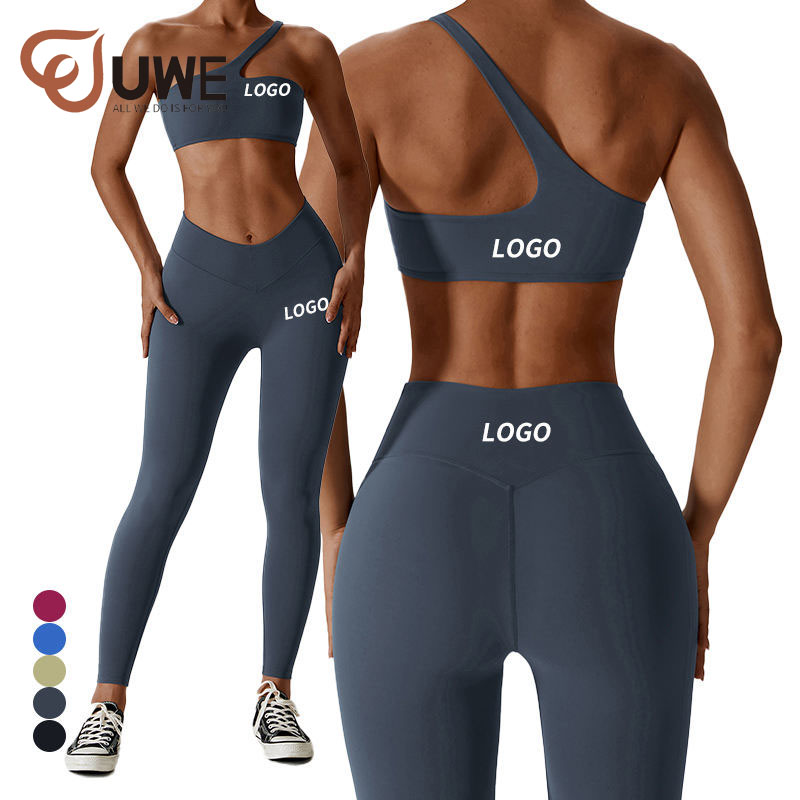 Yoga Sets Sport One Shoulder Bra Plus Size Leggings（356）