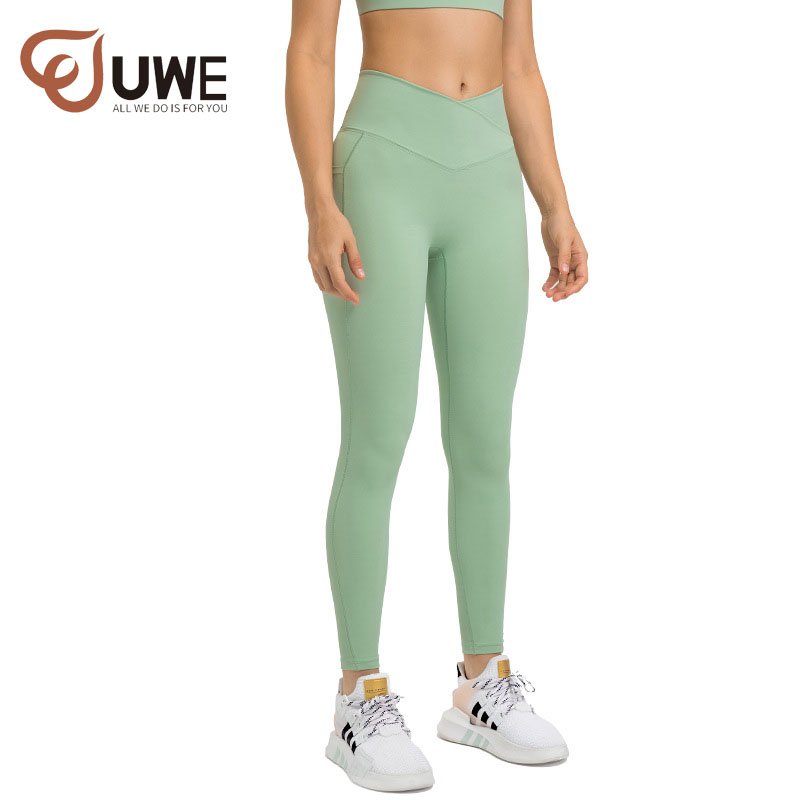 Yoga Pants With Pocket V Cut Waist Seamless Plus Size Leggings