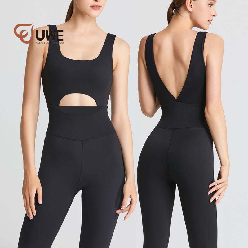 Yoga Jumpsuit Backless Cut Out Sexy Fitness Tight Workout Yoga Bodysuit