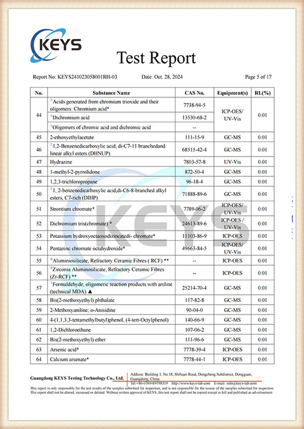 REACH TESTING REPORT 1_04