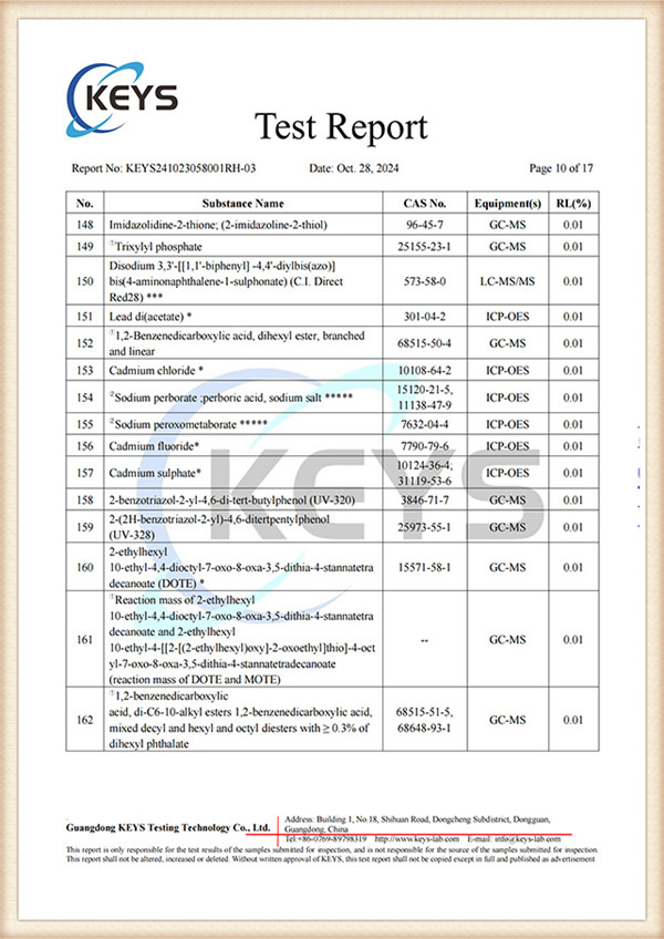 REACH TESTING REPORT 1_09