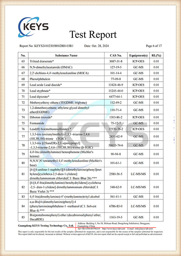 REACH TESTING REPORT 2_05