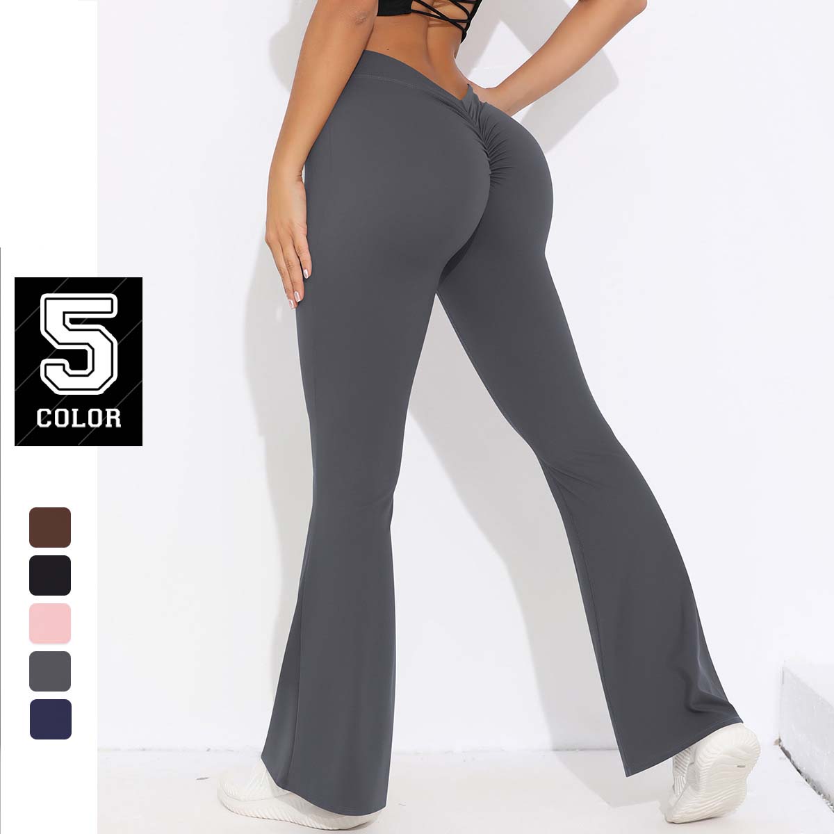 Yoga Pants V Back Flare Leggings V Cut Yoga Flared Leggings（556）