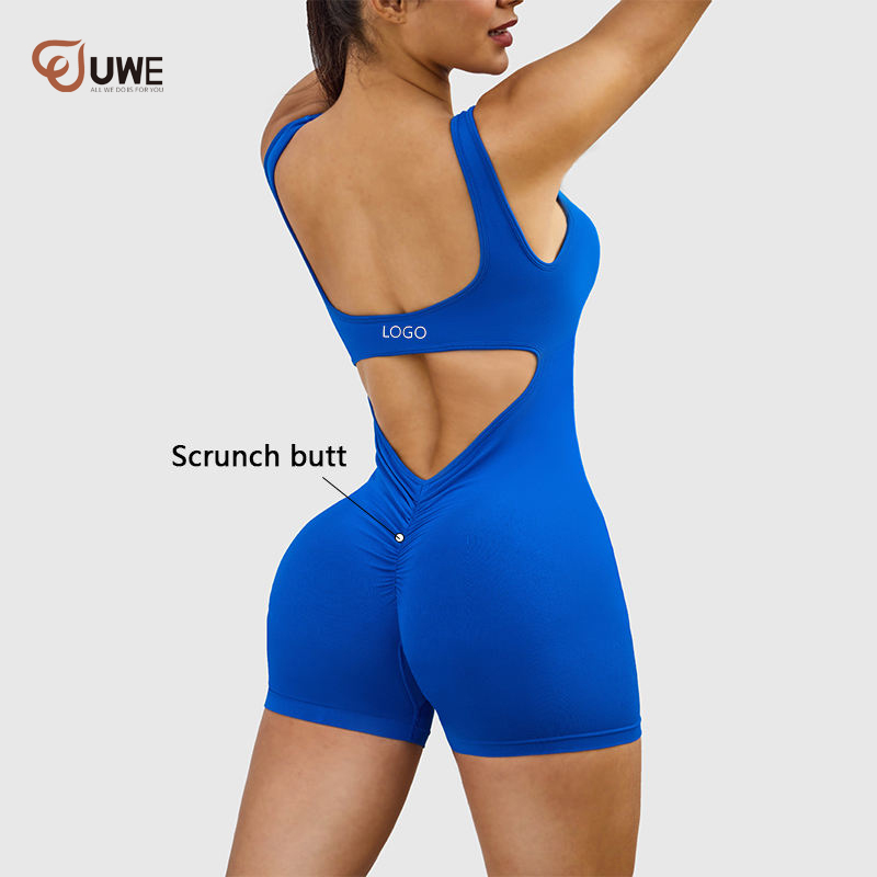 Yoga Jumpsuits Scrunch Butt Shorts Backless Sports Wear（134）