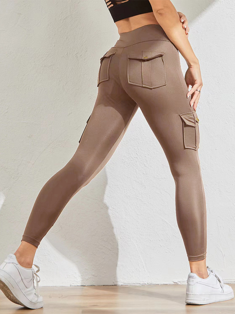 Yoga pantalon ak pòch